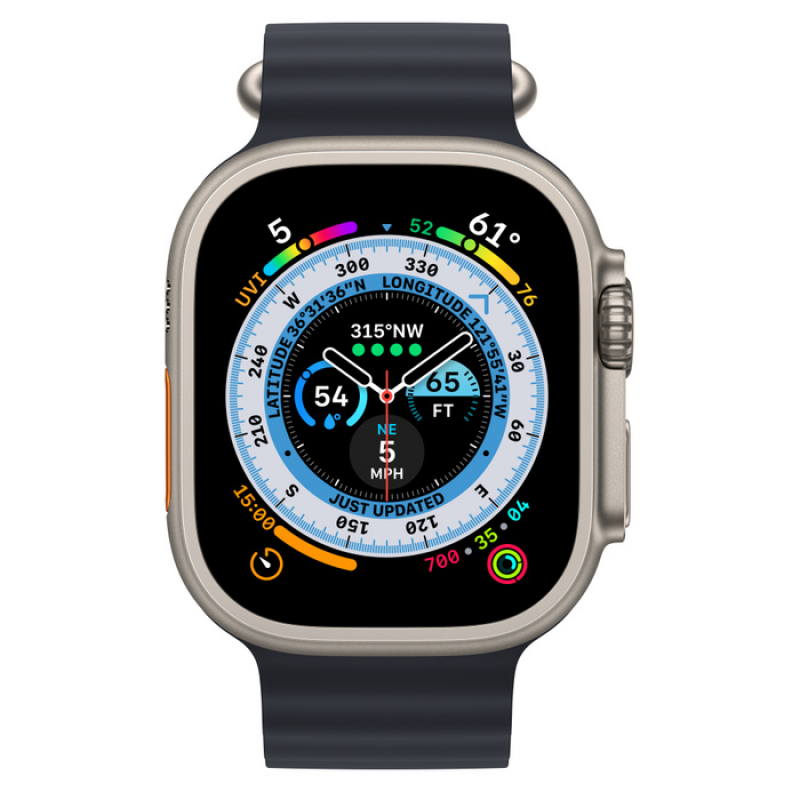 Apple Watch Ultra 49 mm Titanium Case with Midnight Ocean Band