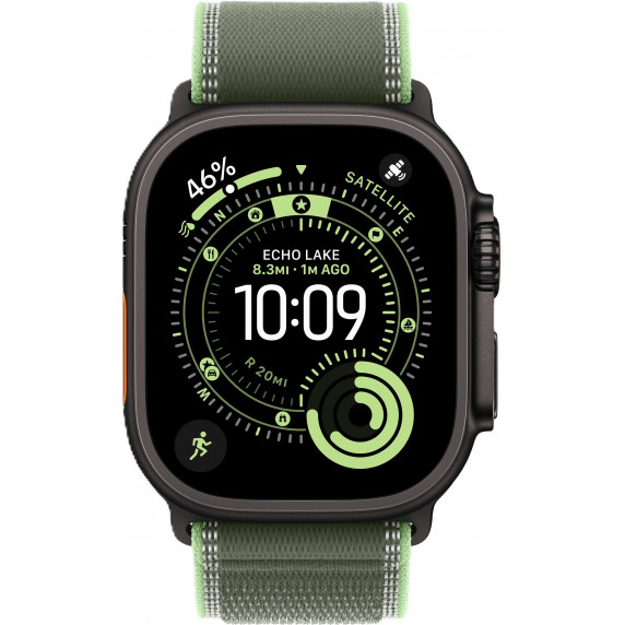 Apple Watch Ultra 3 49mm Trail Loop Green/Neon / Black Titanium Case