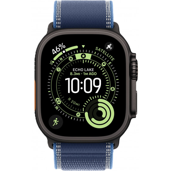 Apple Watch Ultra 3 49mm Trail Loop Blue/Bright Blue / Black Titanium Case