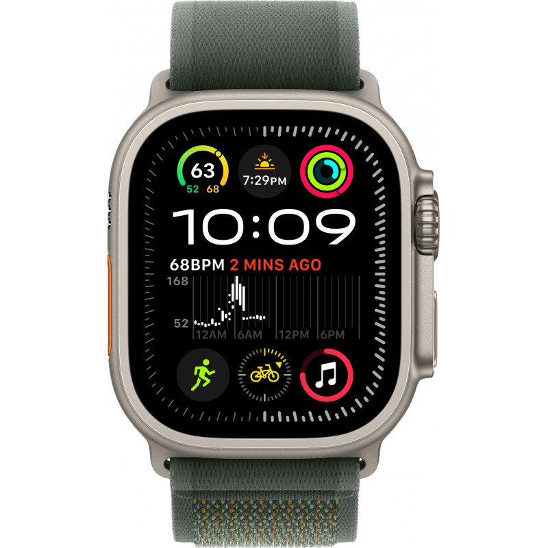 Apple Watch Ultra 2 49mm Trail Loop Green / Titanium Case